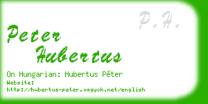 peter hubertus business card